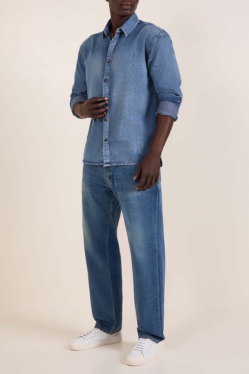 מכנסי ג'ינס בגזרה ישרה